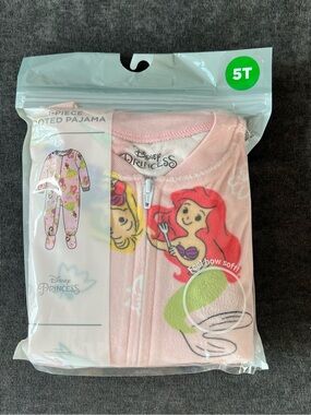 NWT Disney Princess Footie Pajamas Size 5T